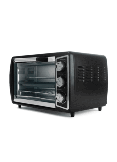 Large black OTG oven, angled view – appliance product photography