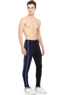 Male model in black sports tights – activewear ecommerce photography