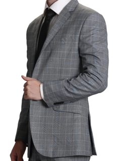 Male model in grey checked blazer – ecommerce menswear photography
