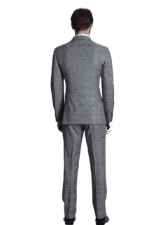 Male model in grey suit, back view – ecommerce menswear photography