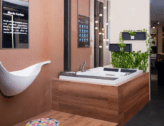 Jacuzzi bathtub in a modern bathroom – bathroom product photography