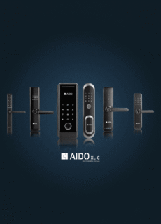 Range of smart digital door locks – product photography